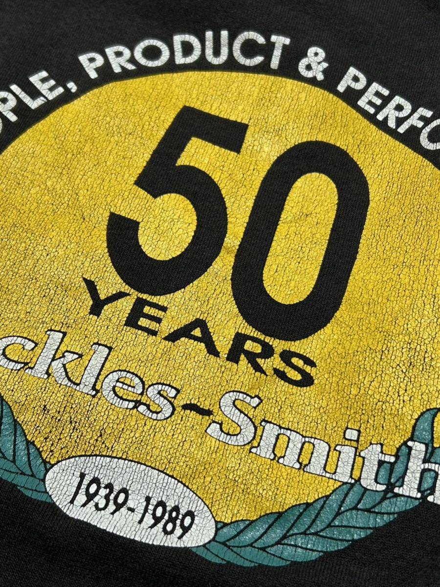 80s Buckles Smith 企業ロゴ ラグラン スウェット トレーナー　　50YEARS アニバーサリーロゴ USA製 フィフティーフィフティー 玉8501_画像5