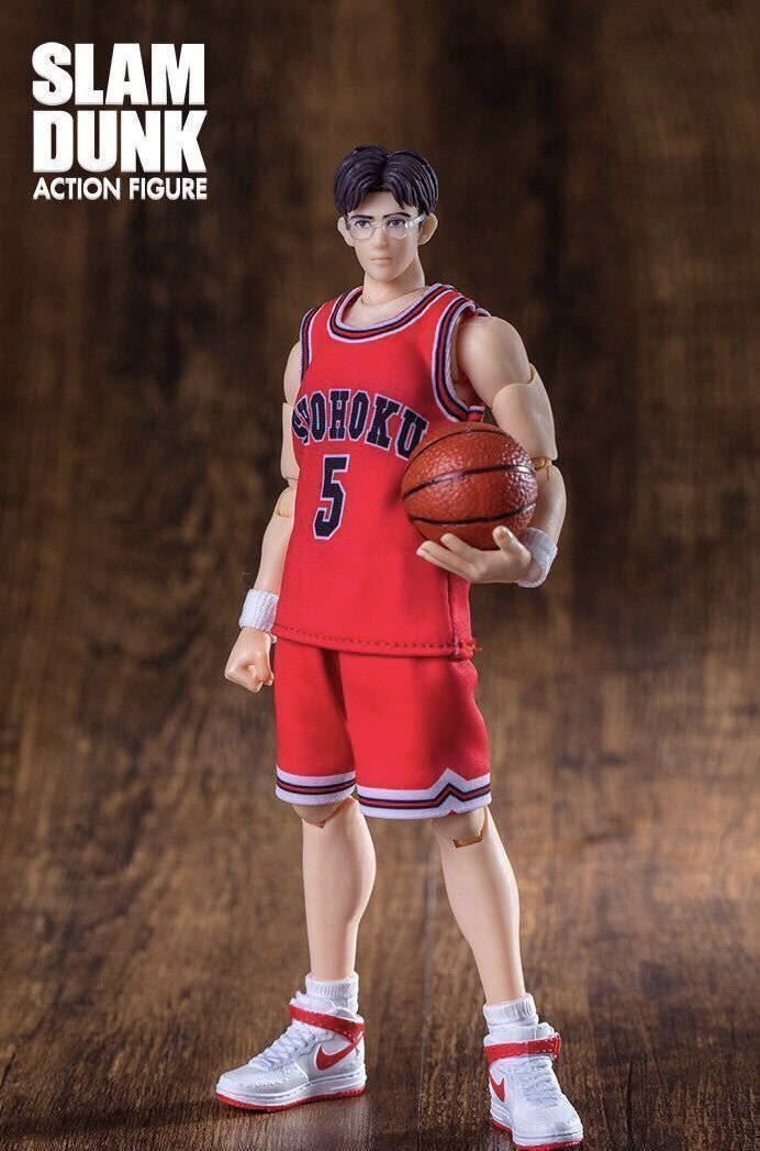 【即納】スラムダンク 1/10 可動フィギュア 木暮公延 5号 湘北　赤ユニフォーム SLAMDUNK ACTION FIGURE 非s.h.figuarts figma 赤シャツ_画像3