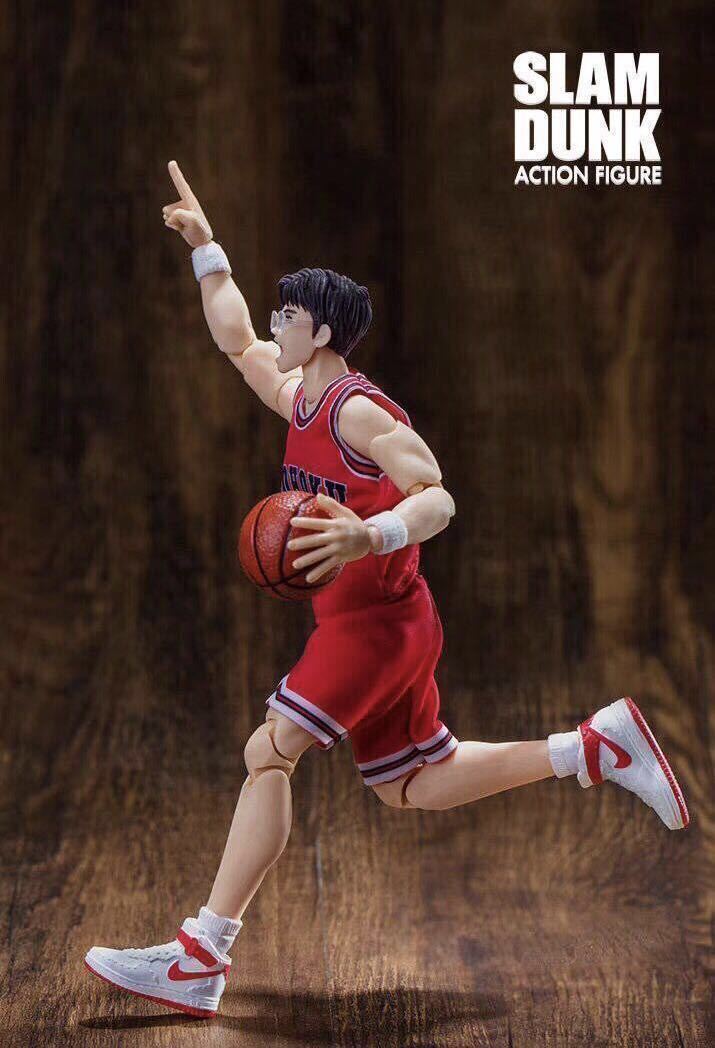 【即納】スラムダンク 1/10 可動フィギュア 木暮公延 5号 湘北　赤ユニフォーム SLAMDUNK ACTION FIGURE 非s.h.figuarts figma 赤シャツ_画像4