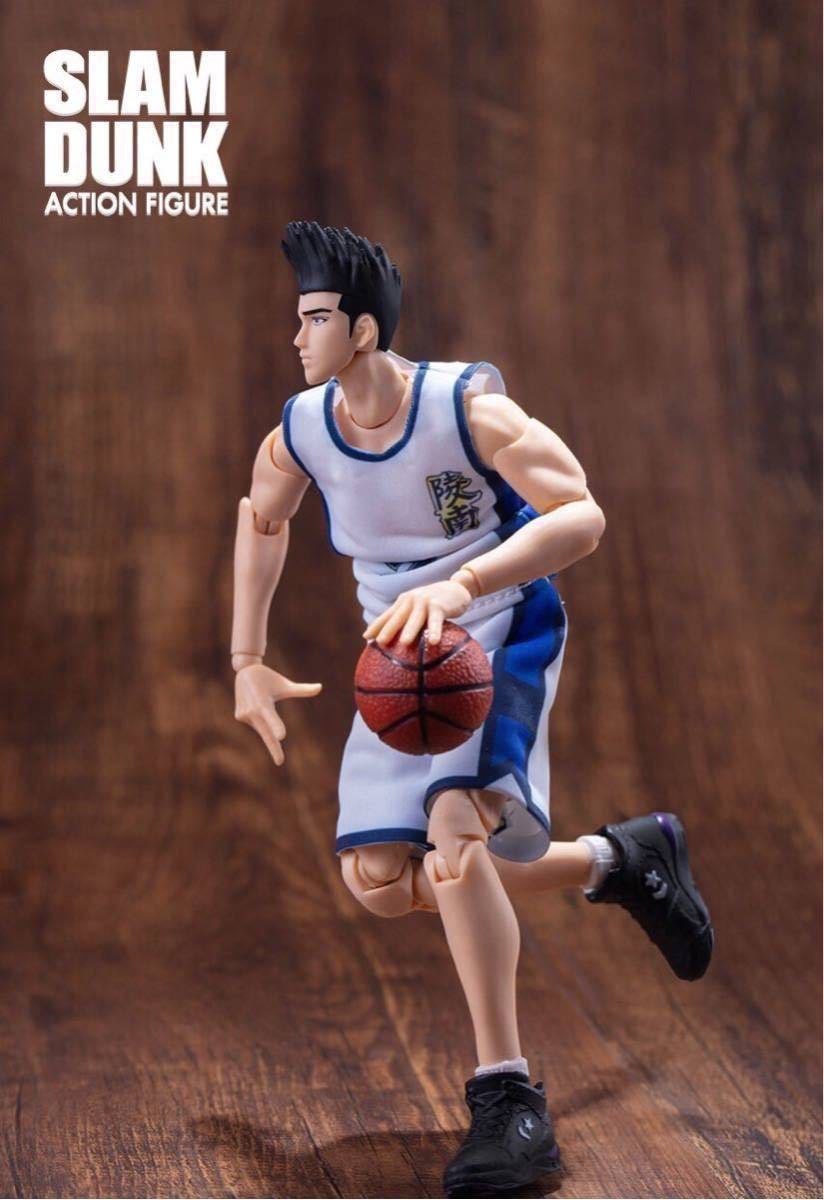 【即納】箱痛み スラムダンク 1/10 可動フィギュア 仙道彰 7号 白ユニフォーム 陵南 SLAMDUNK ACTION FIGURE 非s.h.figuarts figma _画像1