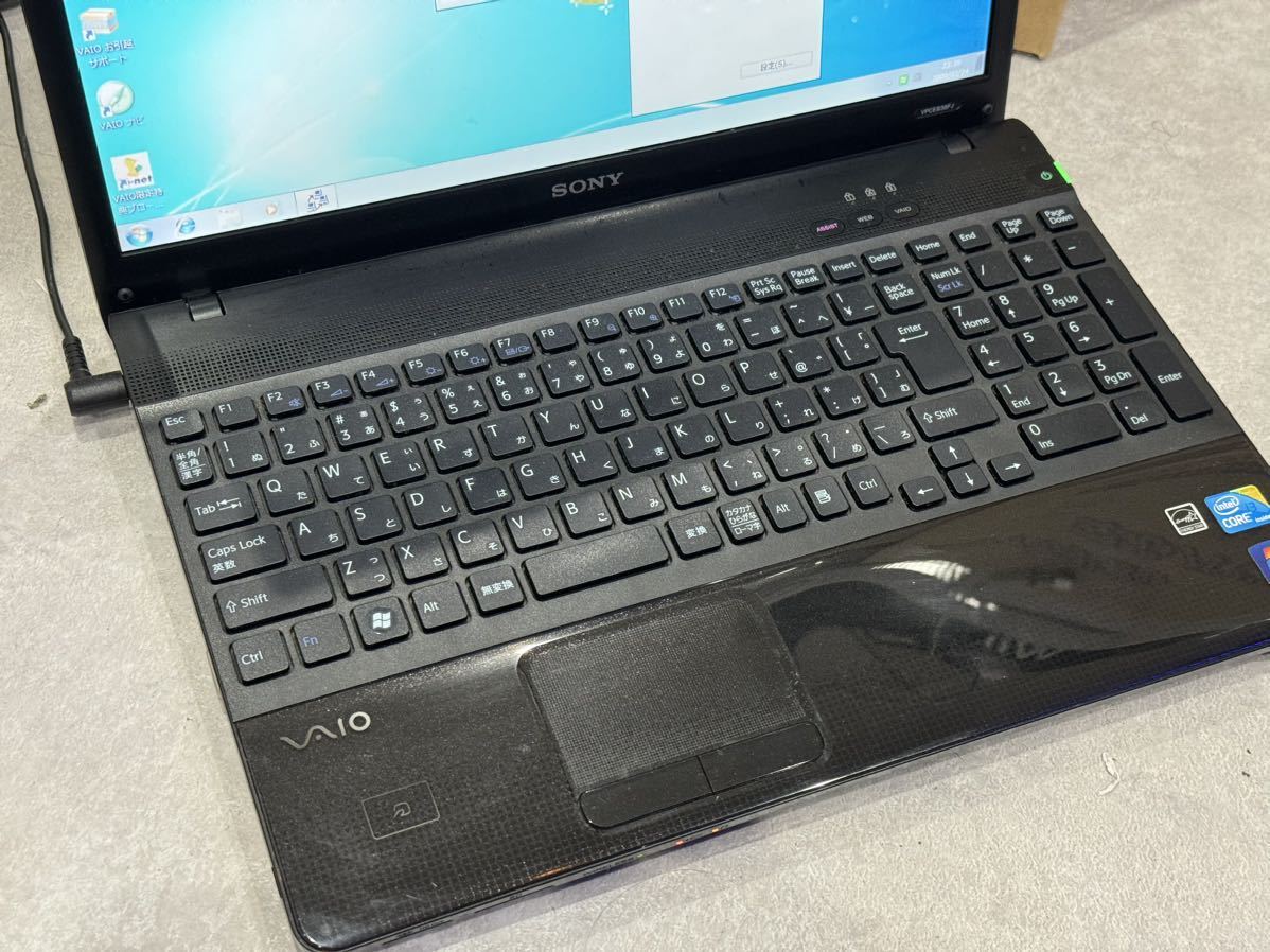 SONY VAIO ソニー Core i3 Windows PCG-71311N ブラック 美中古品 初期化 通電確認済 本体のみ 380M 2.53GHz 4GB HDD:160GB 15.5インチ_画像5