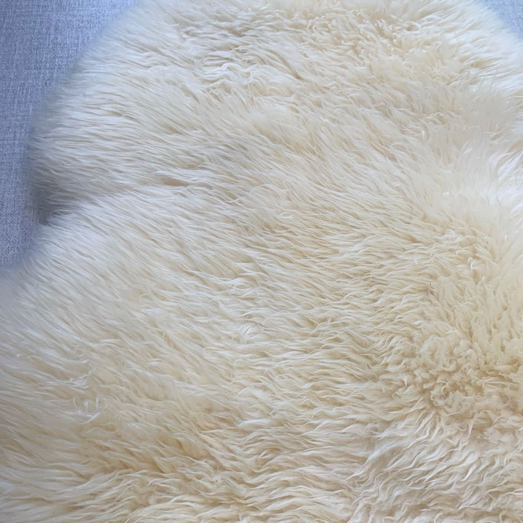 IKEA イケア LUDDE 羊毛 ラグマット ムートン ムートンラグ ラグ 敷物 羊革 毛皮 絨毯 マット カーペット インテリア オーストラリア製_画像3