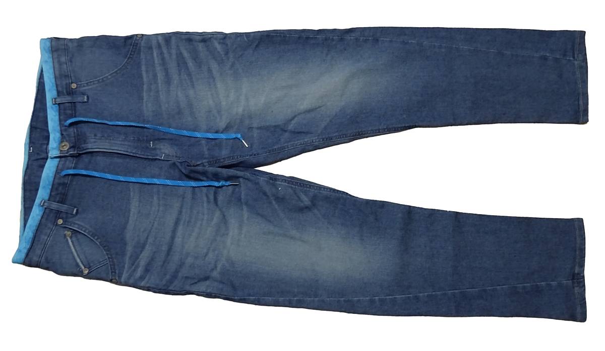  быстрое решение [EDWIN] Edwin Jerseys ER107 примерно 84cm L размер American Casual индиго распорка стрейч брюки 