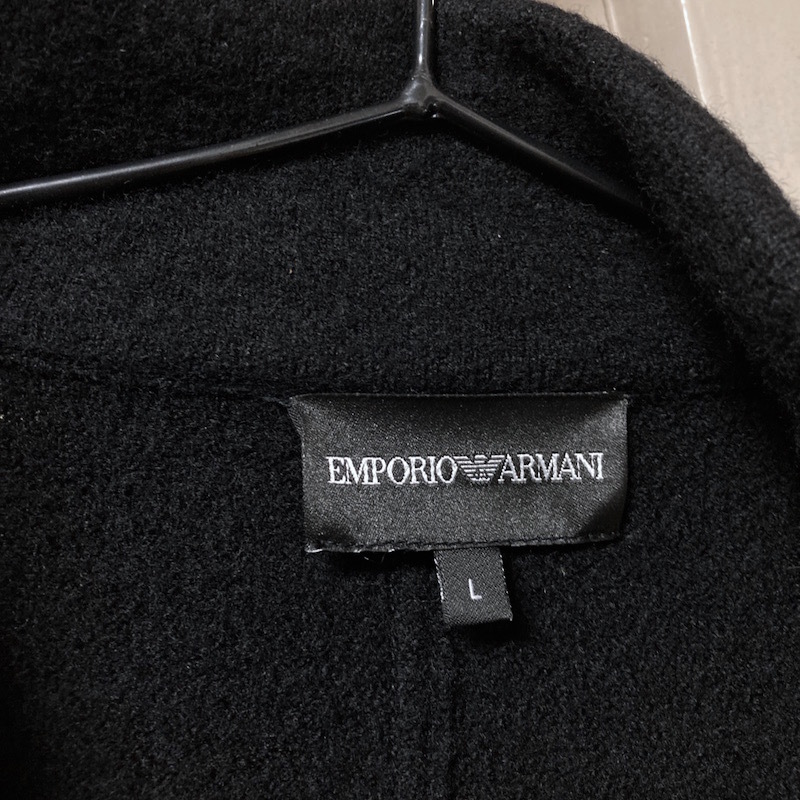 65Y2301102Y 超美品 EMPORIO ARMANI エンポリオ アルマーニ メンズ ウール ジャケット 検 コート ブレザー レザー ブルゾン ニット 黒_画像7