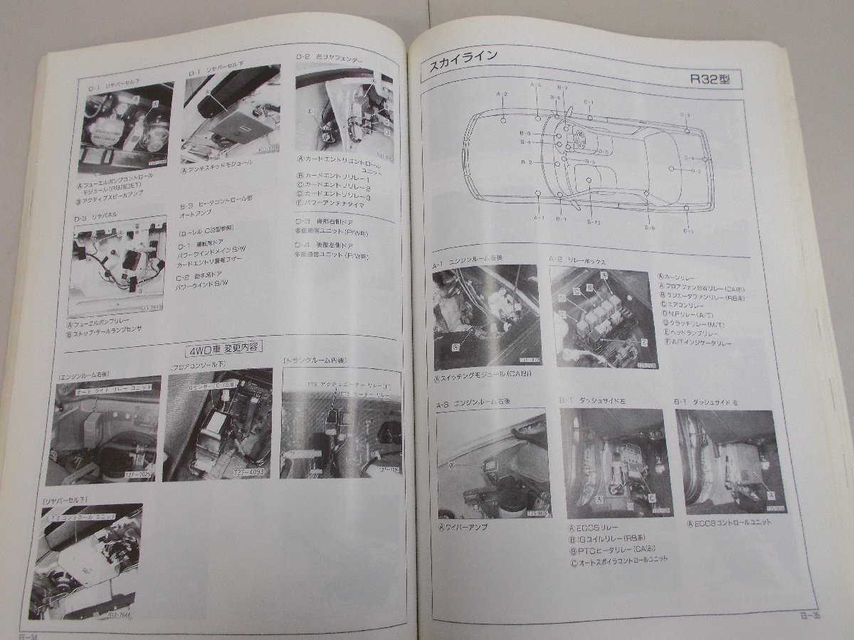 リレー＆ユニット取付位置マニュアル 1991年10月 自動車公論社の画像9