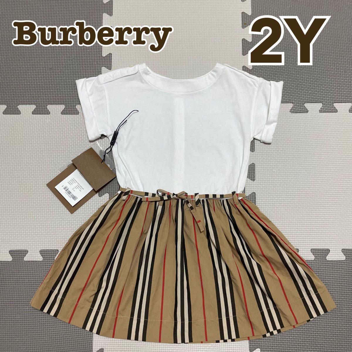 Burberry キッズ チェック ワンピース 2Y 半袖-