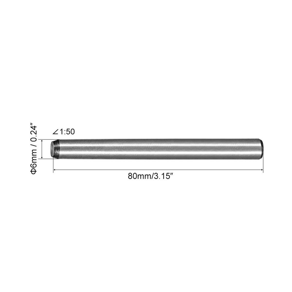 45＃炭素鋼 GB117 80mm長さ 6mm小口径 1:50テーパピン 5個