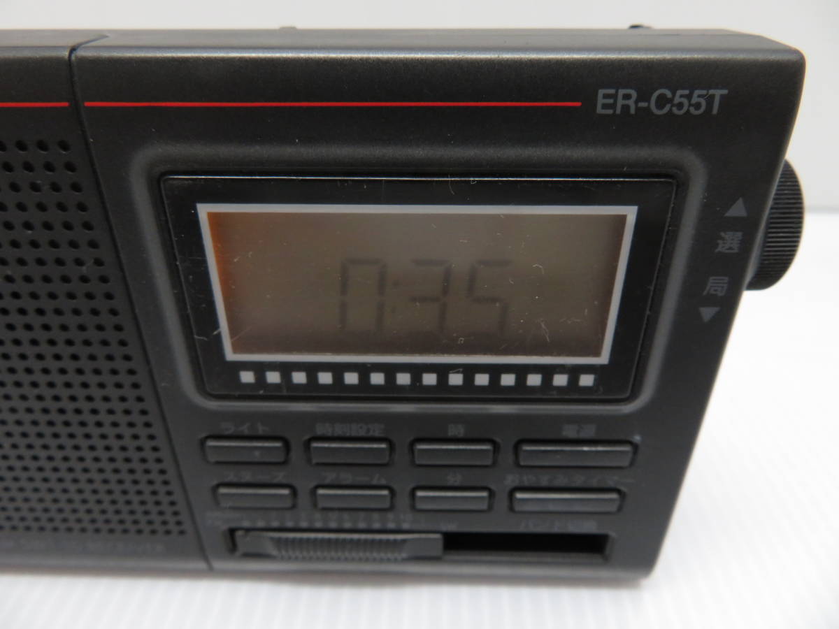 動作確認済み ELPA ER-C55T エルパ 朝日電機 AM/FM/SW対応 短波デジタルラジオ 12バンド アラーム/タイマー/スヌーズ付き_画像6