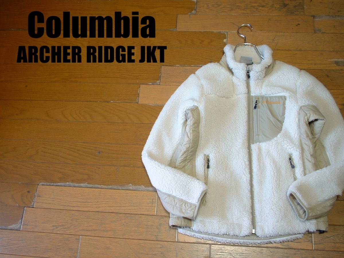 Columbiaアーチャーリッジジャケット美品WOMENフリースM正規コロンビアPL3060アイボリーARCHER RIDGE JACKET FLEECE中綿ボアパイル_画像1