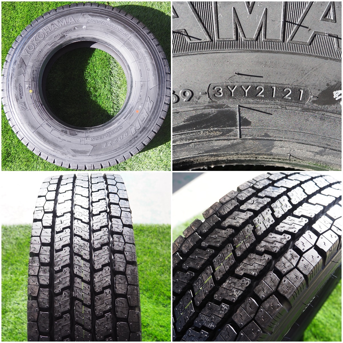 新品!!YOKOHAMA ZEN902ZE 225/80R17.5 123/122L 2021年式 ラジアルチューブレス スタッドレス トラックタイヤ６本セット★_画像7