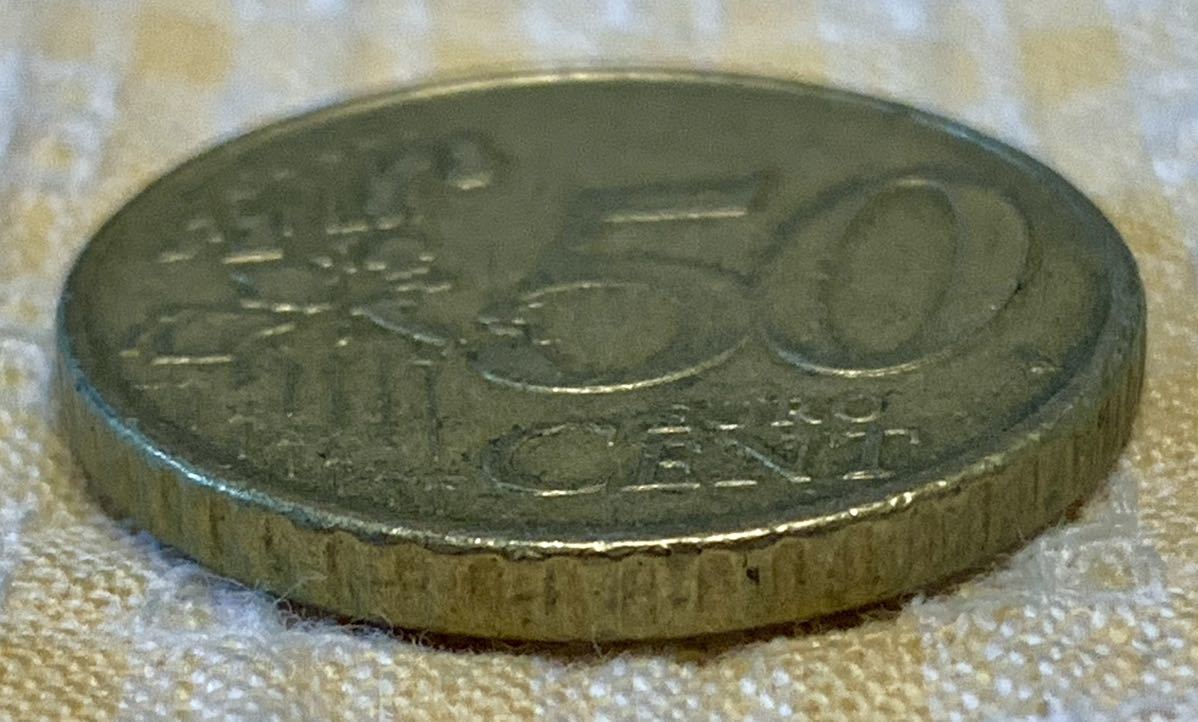 ● 【中古】ユーロセント　ベルギー発行　50ユーロセント　1999年　硬貨　コイン_画像3