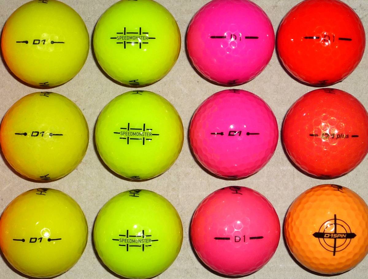 ロストボール HONMA(本間) D1 カラーボール 18個セット(1) サイト内のゴルフボール組合せにて2セット(36個)まで同梱可能_画像6