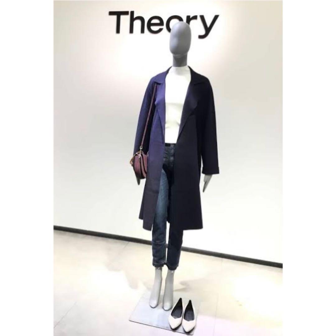 Theory　セオリー　カシミヤ混ダブルフェイスガウンコート　ロングカーディガン_画像2