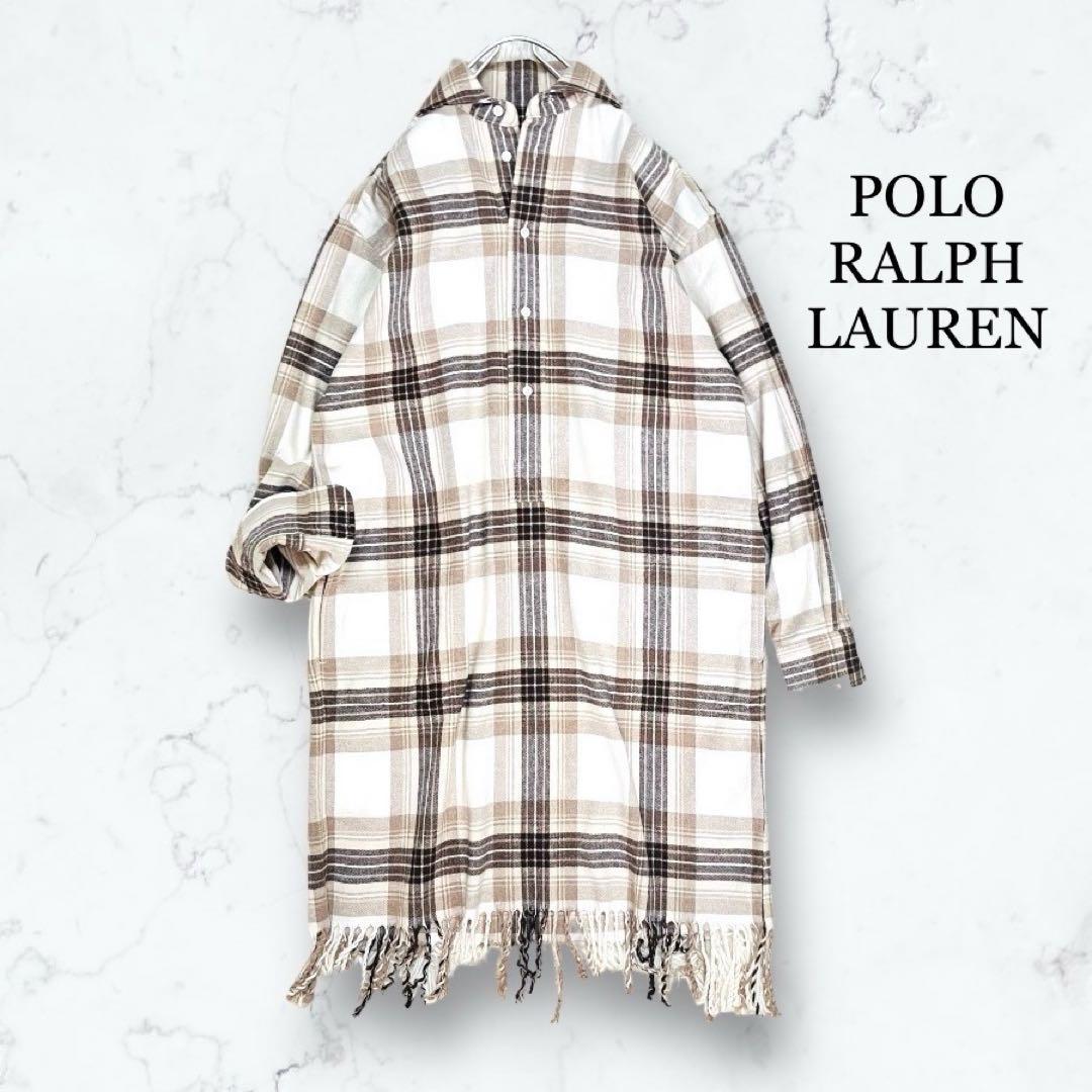 POLO RALPH LAUREN タータンチェックワンピース フリンジワンピ｜Yahoo