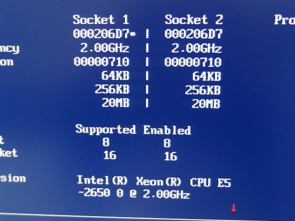 ■〇 Lenovo System X 3650 M4 Xeon E5-2650 2.00GHz×2基搭載 HDD 無し/RAM 128GB （16GB×8）/BIOS確認OK_画像3