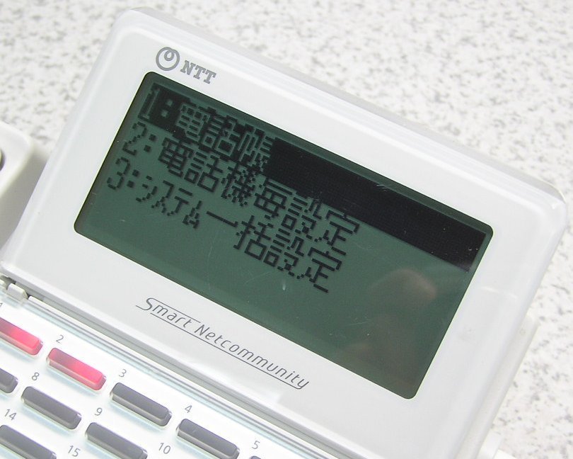 ■NTT αA1シリーズ 36ボタン カールコードレス電話機 A1-(36)CCLSTEL-(1)(W) 2015年製 美品ですが若干焼け有り 動作良好！_画像3