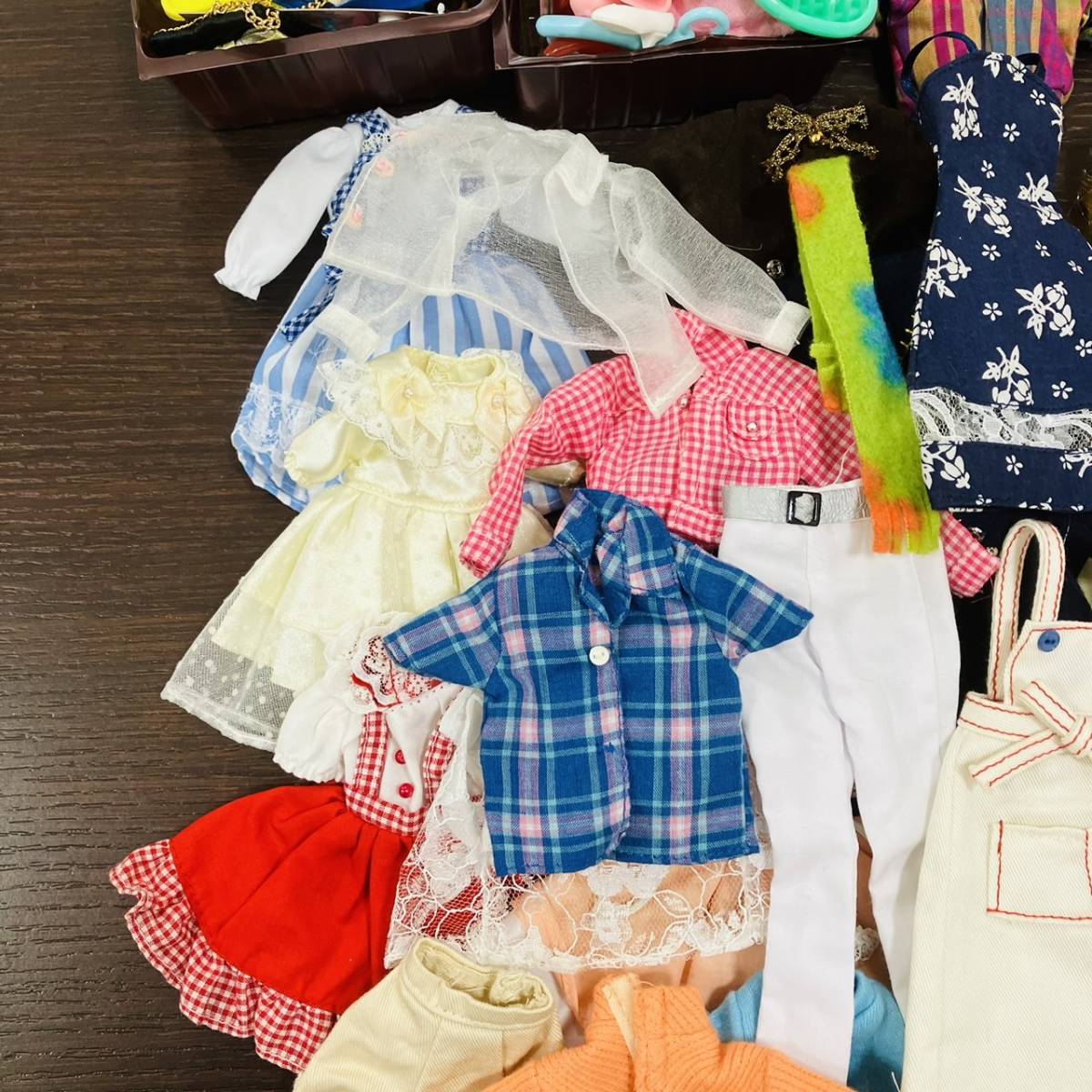 ♯5500★リカちゃん 人形 服 ワンピース 靴 バッグ 小物 玩具 女の子 着せ替え おもちゃ 子ども レトロ コレクション★現状保管品_画像3