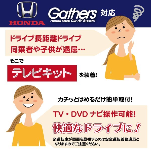 WT14 新品 全国一律送料無料 即決価格 即日発送 ホンダ テレビキット 新型ステップワゴン RP6/RP7/RP8 TVキット 【LXM-237VFLi】_画像2