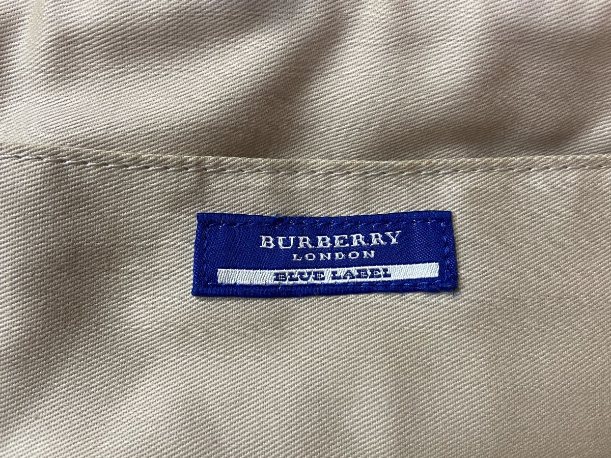 Ψ BURBERRY バーバリー ブルーレーベル トートバッグ キャンバス レザー ノバチェック オレンジ系 / 248675 / 112-5 _画像9