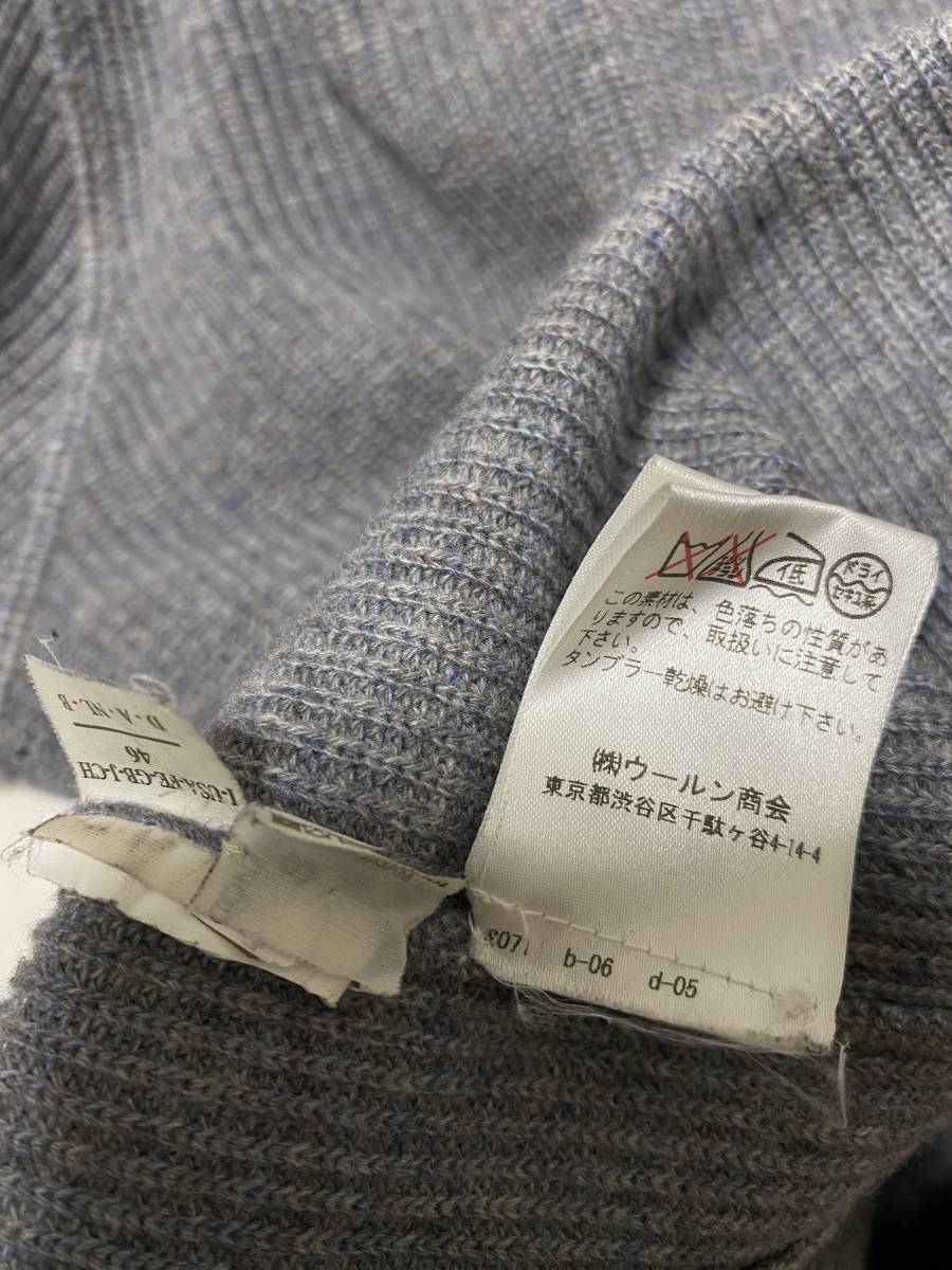 Brunello Cucinelli ブルネロ クチネリ　カシミヤ ニット ブルゾン　カーディガン　４６サイズ　グレー　ブルー　ブラウン　ウールン商会_画像10