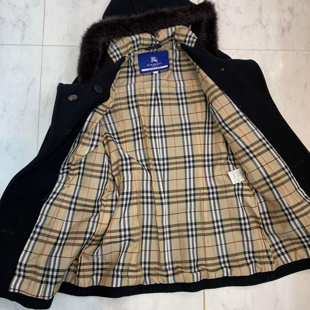 ☆超美品☆BURBERRY BLUE LABEL ハーフコート サイズ40 黒