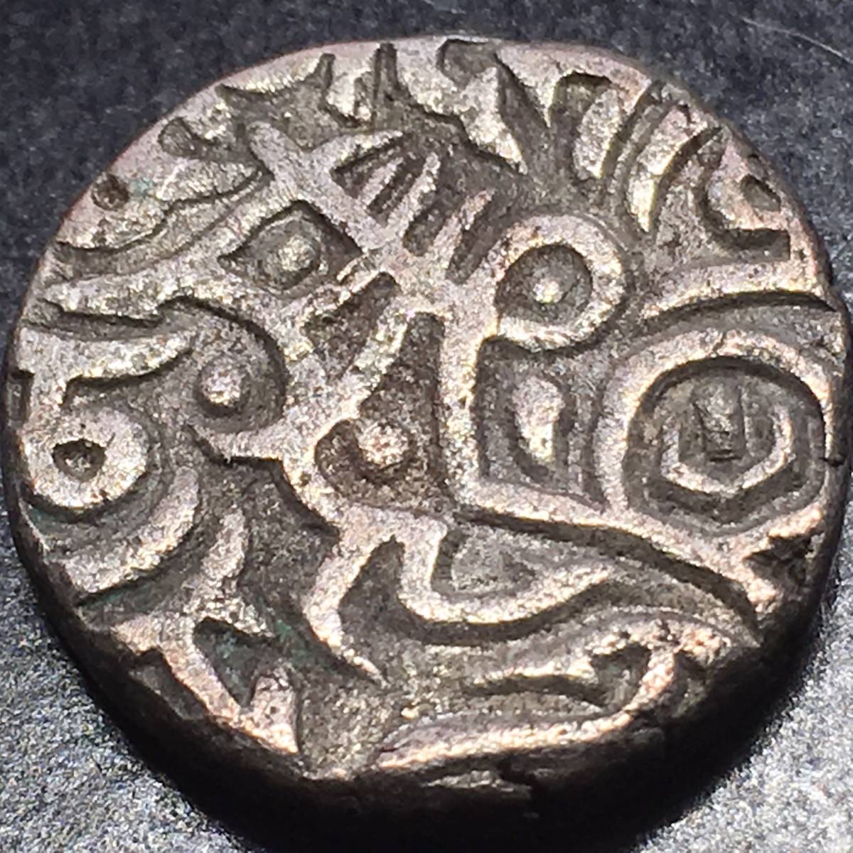  原文:XXX-レア / 古代インド / JITAL-Billonコイン**ヒンドゥー-シャー・カブール王“Samanta-Deva”(859-970’s) Jital.,15.2mm.,3.70g.**