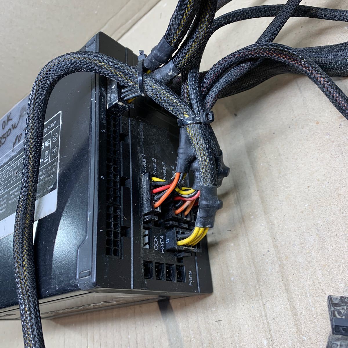 850W / BQTP10-850W /80PLUS 認証 ATX電源ユニット 動作確認済み PCパーツ PC電源ATX電源BOX 中古 タイプ 80PLUS 黒 （ P07）