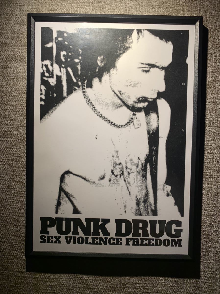 SEX PISTOLS SID VICIOUS A4 ポスター 額付き 送料込み セックスピストルズ シド 2の画像1