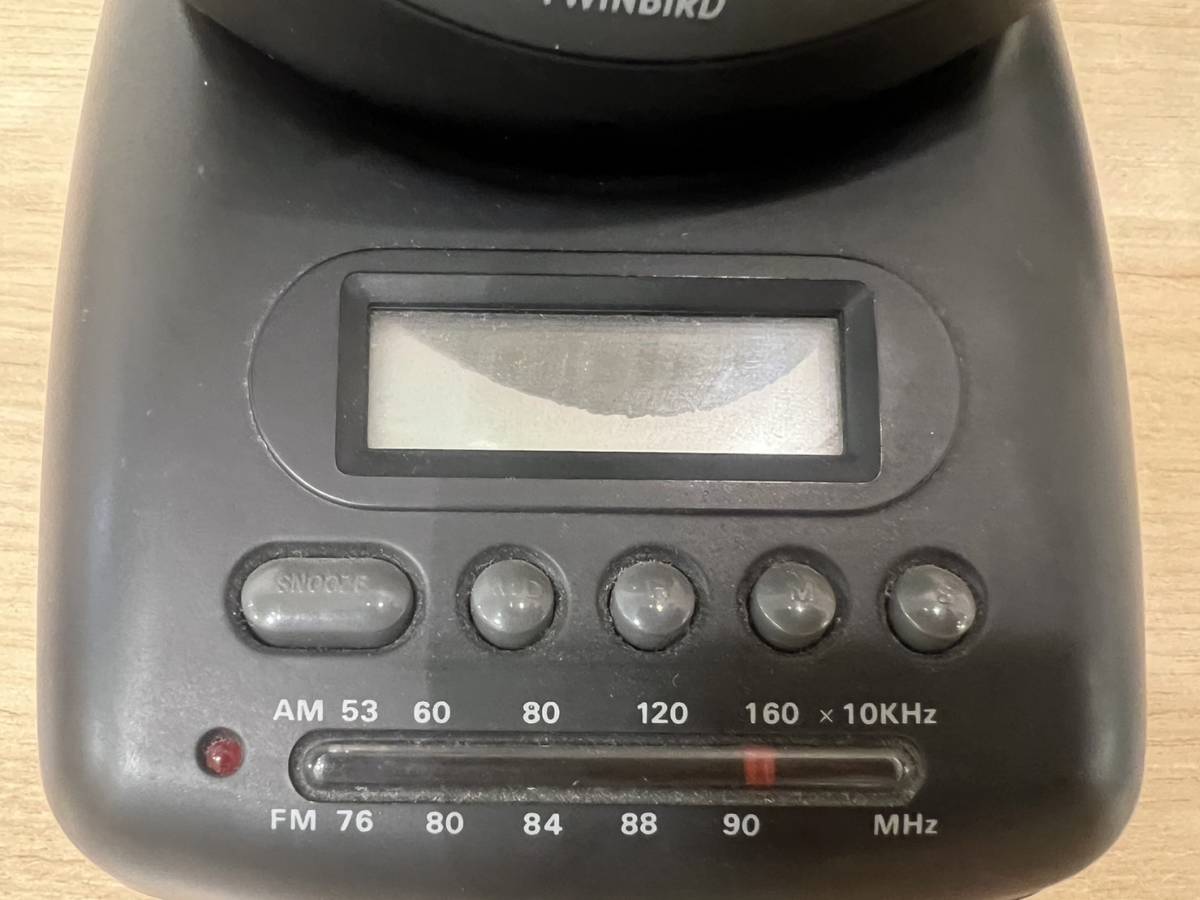【9502】TWINBIRD　ツインバード　AUSPICE　オースピス　AR-305　ラジオ　AM　FM　インテリアラジオクロック　DYNAMIC BASS　TCC　DR-200_画像3