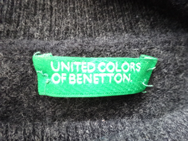 UNITED COLORS OF BENETTON タートルネックセーター　チャコール色　Ｍ_画像6