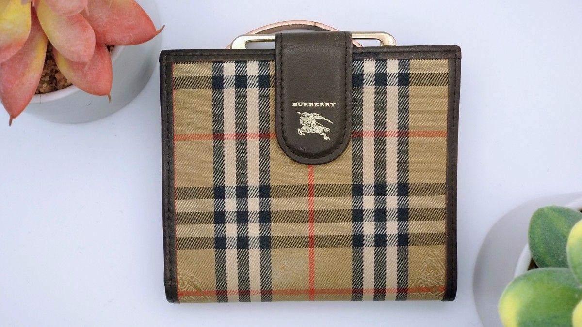 BURBERRY ノバチェック 長財布 がま口 - 長財布