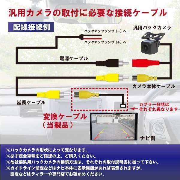 ☆WB1 新品 ナビゼスト クラリオン バックカメラ連動 配線 変換 ClarionCCA-644-500互換品 入力変換 アダプター RCA 配線 ＮＸ309_画像3