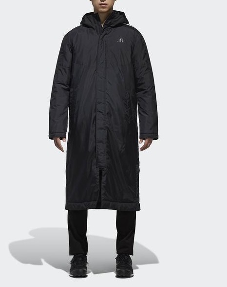 送料無料 特価即決【未使用】 adidas ★ 3-STRIPES INSULATION COAT ロングコート (O/XL) ★ アディダス CZ0622 ベンチコート 中綿 保温_画像4