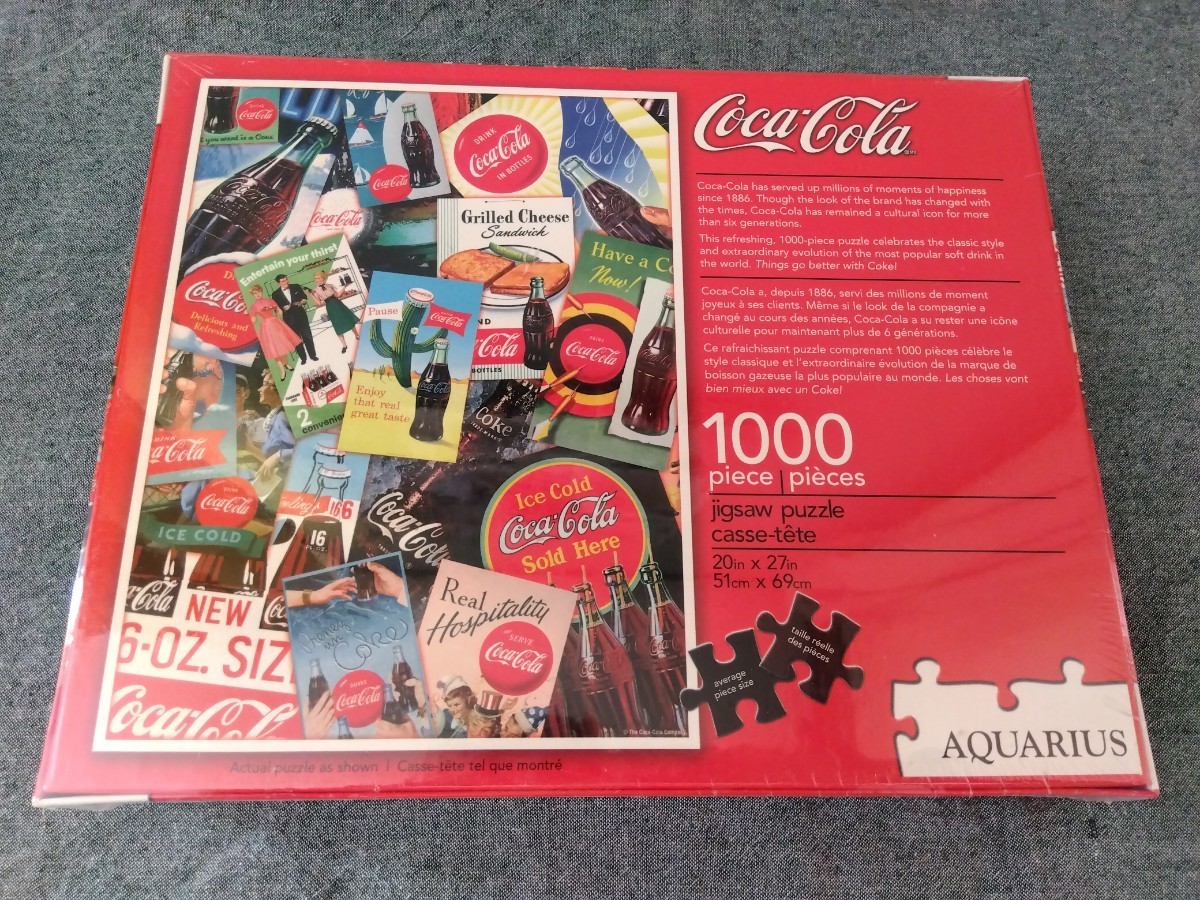 【未開封品】コカ・コーラ ジグソーパズル 1000ピース COCA-COLA AQUARIUS_画像2