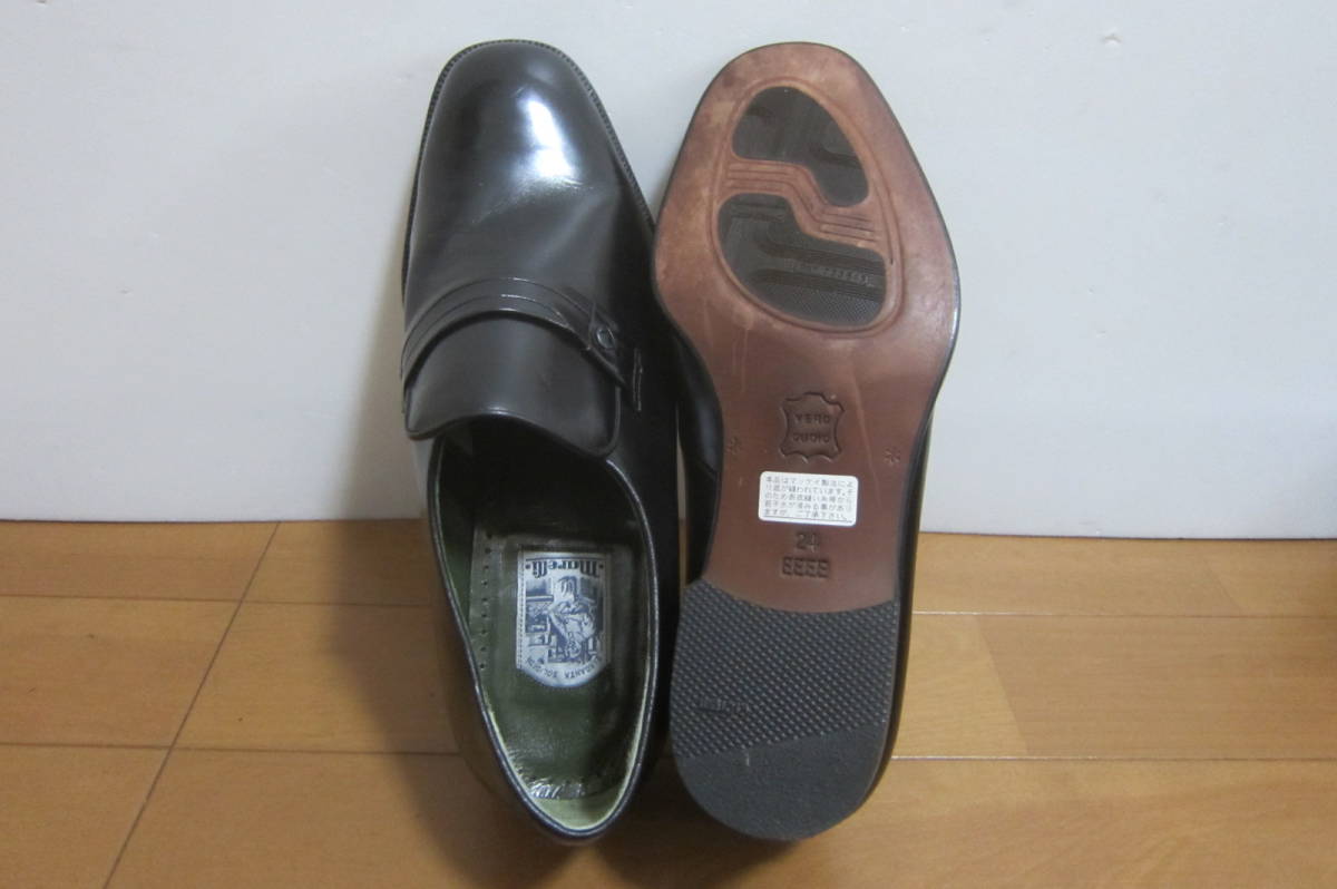 新品B品 marelli マレリー 革靴 紳士靴 ビジネスシューズ マッケイ製法 黒 24㎝EEEE O2311C_画像2