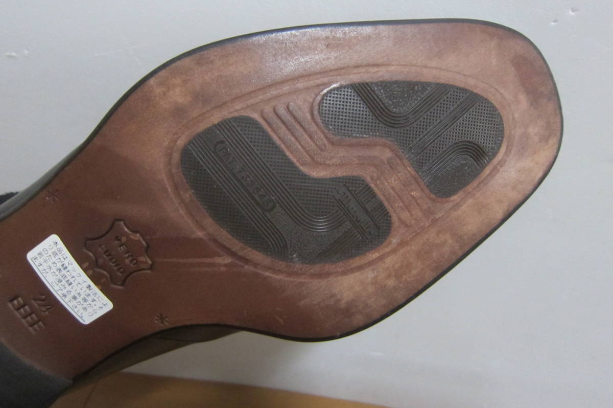新品B品 marelli マレリー 革靴 紳士靴 ビジネスシューズ マッケイ製法 黒 24㎝EEEE O2311C_画像6