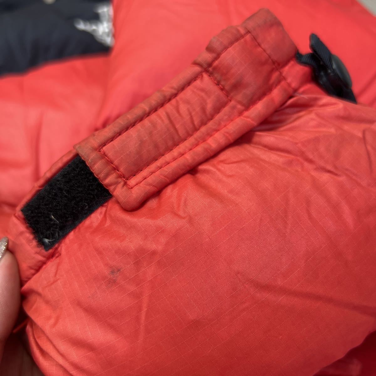 C-96 THE NORTH FACE ノースフェイス ヌプシ ダウンジャケット アウター 上着 メンズ レッド ブラック 95 【S】_画像9