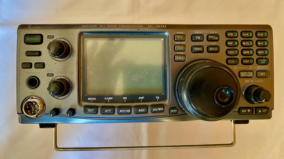 iCOM　IC-910　トランシーバー　無線機ジャンク品　スタンドマイクSM-20　不具合品_画像1