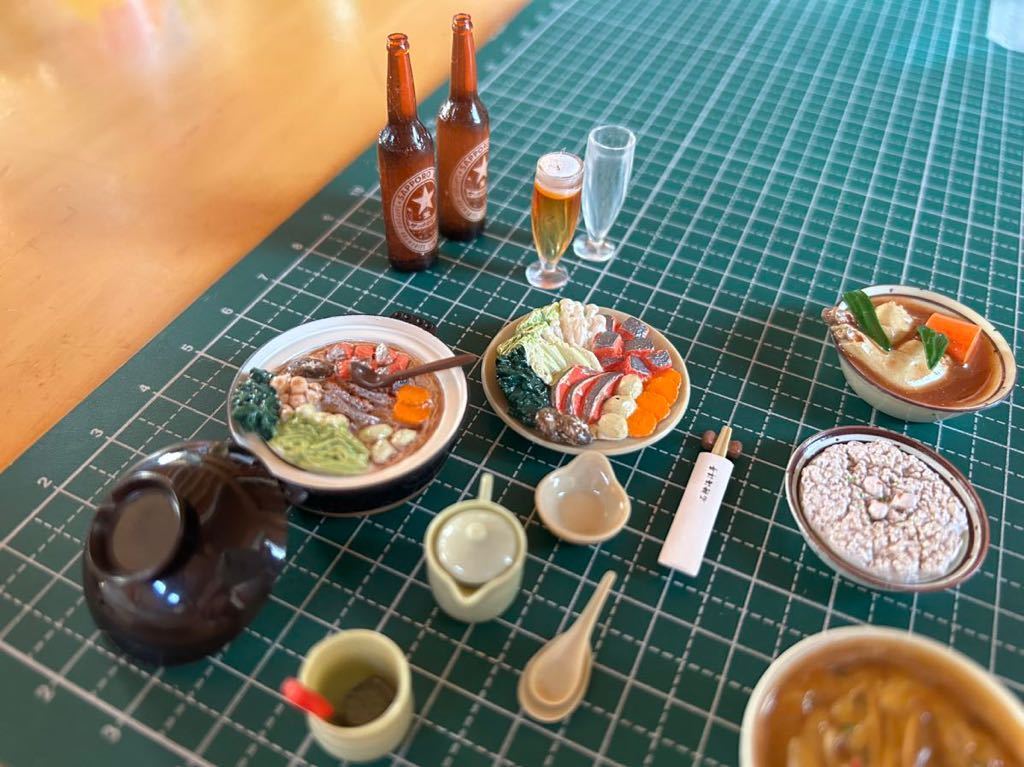 海洋堂 冬の北海道大物産展 石狩鍋 アジャンタのスープカレー ビール 味の三平 味噌ラーメン ドールハウス ミニチュア 送料無料_画像4