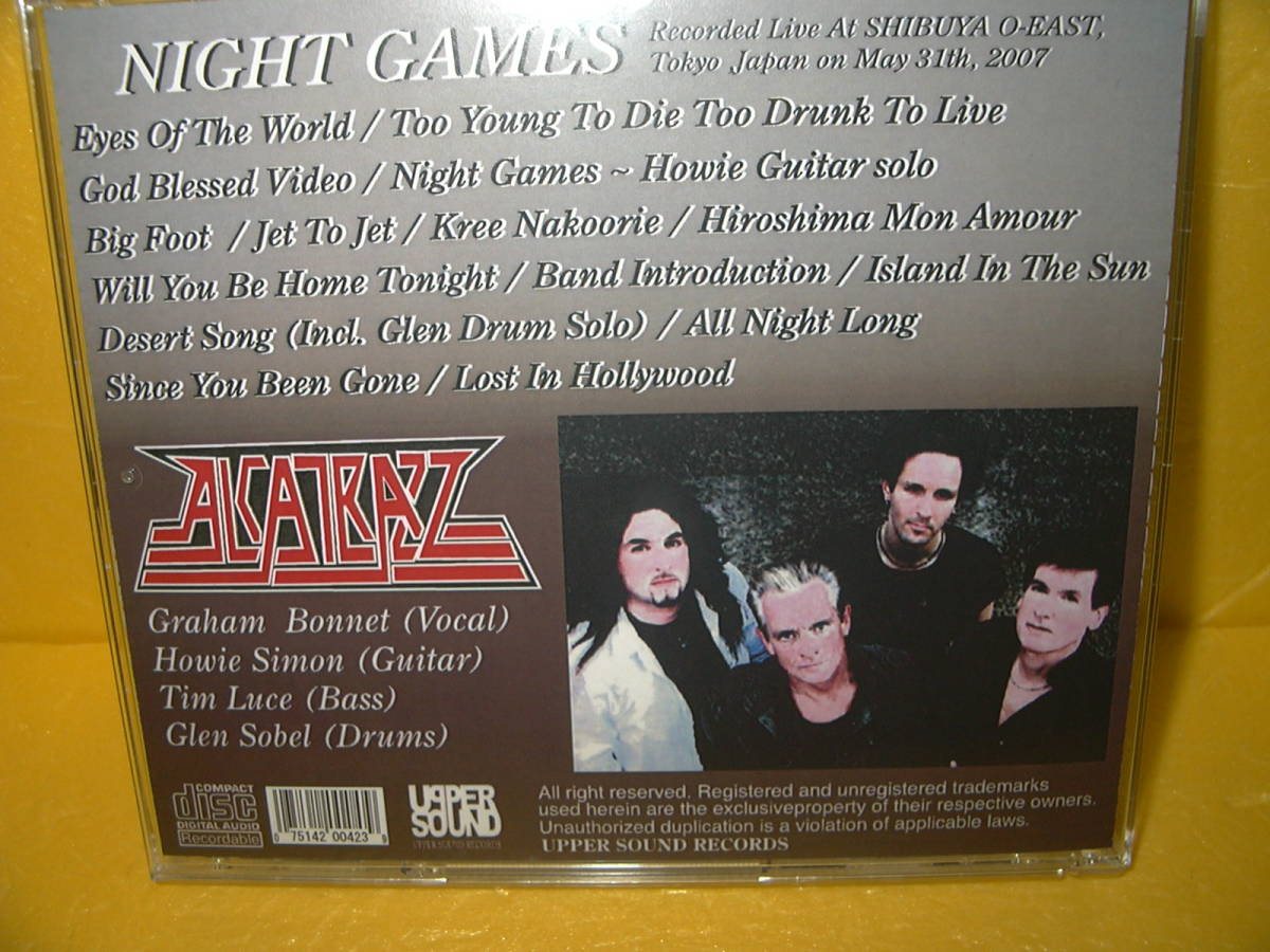 【CD】ALCATRAZZ「NIGHT GAMES」_画像2
