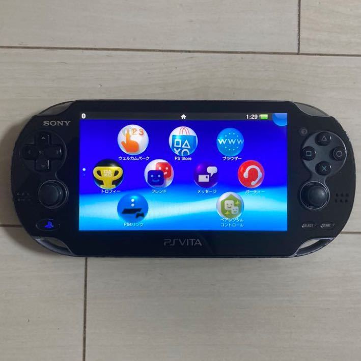 SONY PSVITA PCH-1100 AB01 本体 3G wifi モデル 動作品 初期化 ソニー ピーエス ビータ ヴィータ プレイステーション プレステ 送料無料_画像1