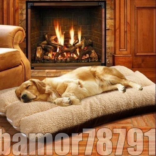 特価☆Lサイズ 冬の犬用 ベッドマット ペットクッション 暖かい 犬 猫 フリース ベッド 大型 犬 猫 パッド 全2色_画像1