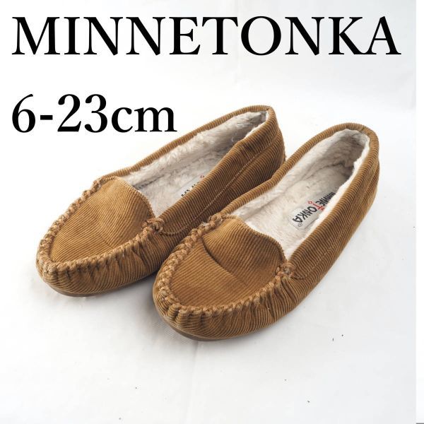 LK6617*MINNETONKA*ミネトンカ*レディースモカシン*6-23cm*茶*_画像1