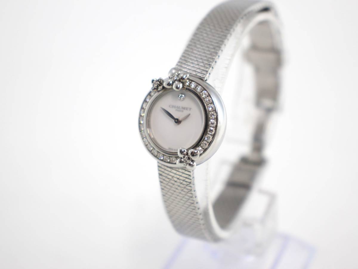 * прекрасный товар работа товар CHAUMET / Chaumet W20611-20W Hortensia Horta nsia1P бриллиантовая оправа белый циферблат женский часы 142743