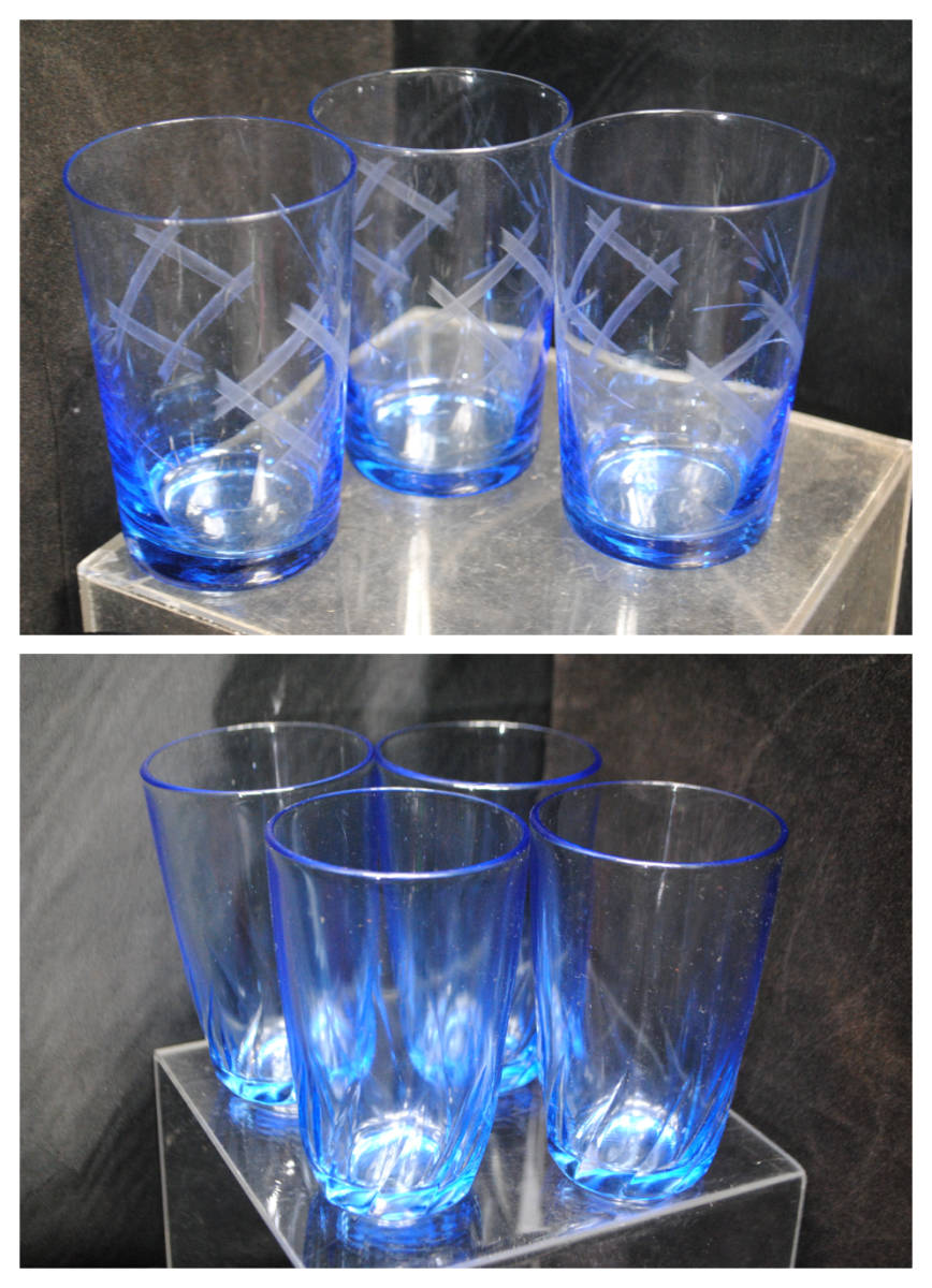 /の869.大量 レトロ食器 グラス カラーグラス 35客以上 冷茶器 冷酒器 グラス レトロポップ EDEL ロンググラス_画像5