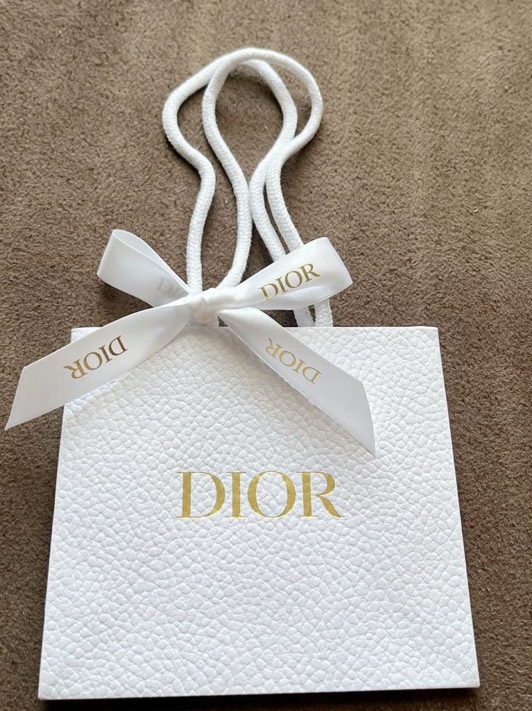 新品未使用】DIOR ショッパー 紙袋 クリスチャンディオール 白リボン