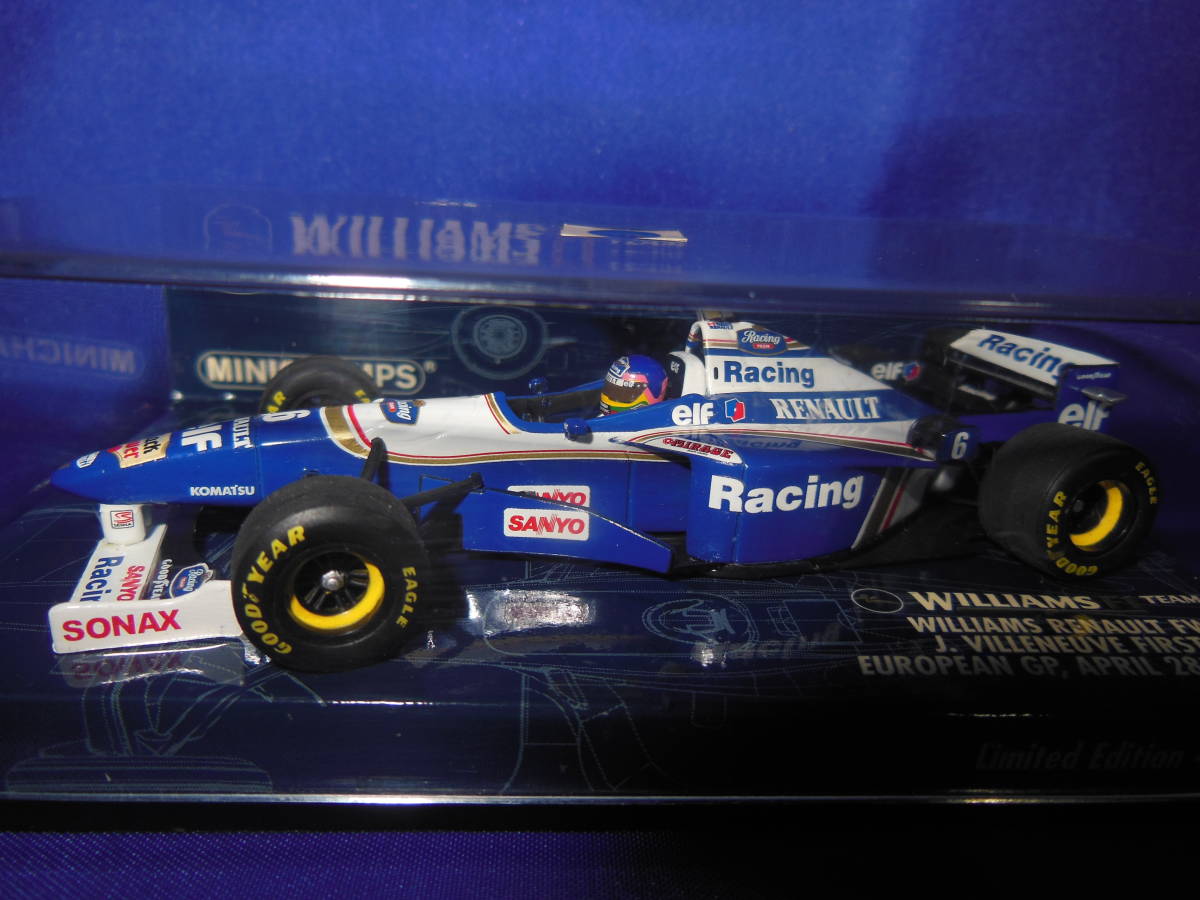 1/43　F1　WILLIAMS　RENAULT　FW18　ジャック・ヴィルヌーヴ　J.VILLENEUVE　EUROPEAN GP　初優勝　1996年　MINICHAMPS_画像5