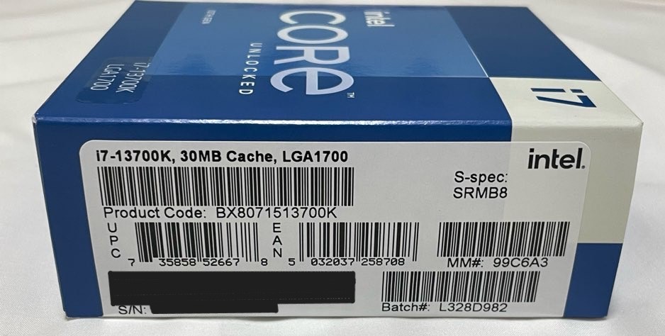 優れた品質 新品未開封 CPU インテル intel 13700K BOX PCパーツ