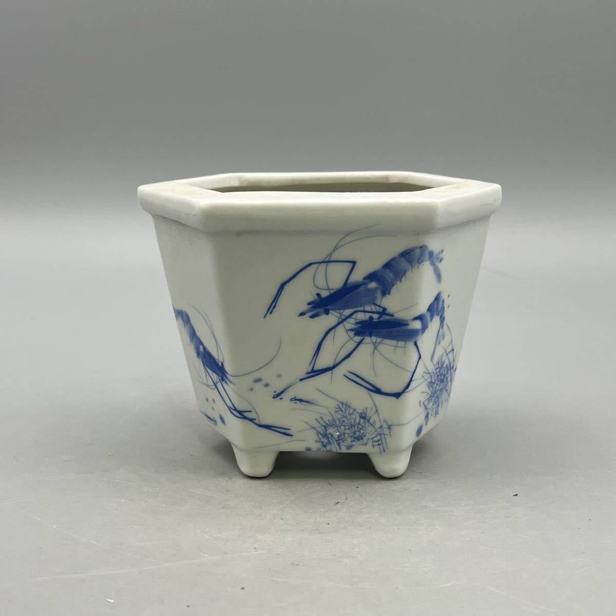 景徳鎮 絵鉢 盆栽鉢 六角 工芸品 景徳鎮 絵鉢 盆栽鉢 六角 工芸品