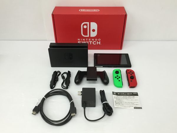 K18-621-1112-049【中古/現状品】Nintendo Switch(ニンテンドースイッチ) MOD.HAC-001(-01) バッテリー強化型 ※通電確認済み_画像1